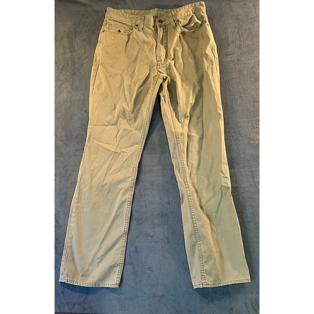 Polo Ralph Lauren Dungarees Mens Khaki Cotton Canvas Pants 32x32